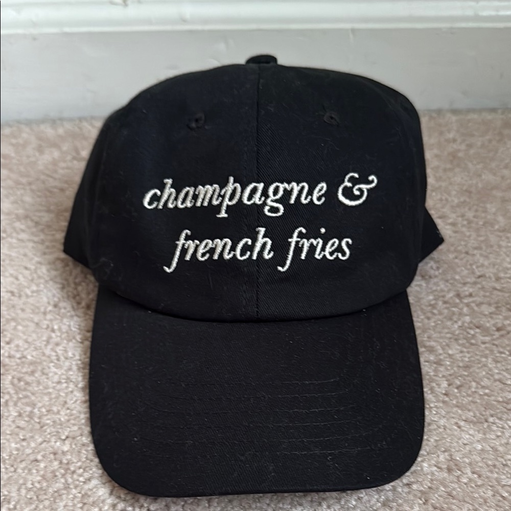Kate Spade Black Cap with White Embroidery